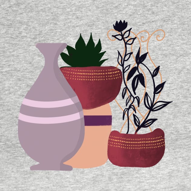 Bohemian plants pots by Almanzart